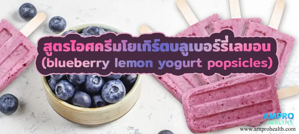 สูตรไอศครีมโยเกิร์ตบลูเบอร์รี่เลมอน (blueberry lemon yogurt popsicles)